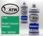Preview: Ford, Bright Calypso Metallic, PM / M6599: 400ml Sprühdose + 400ml Klarlack - Set, von ATW Autoteile West.